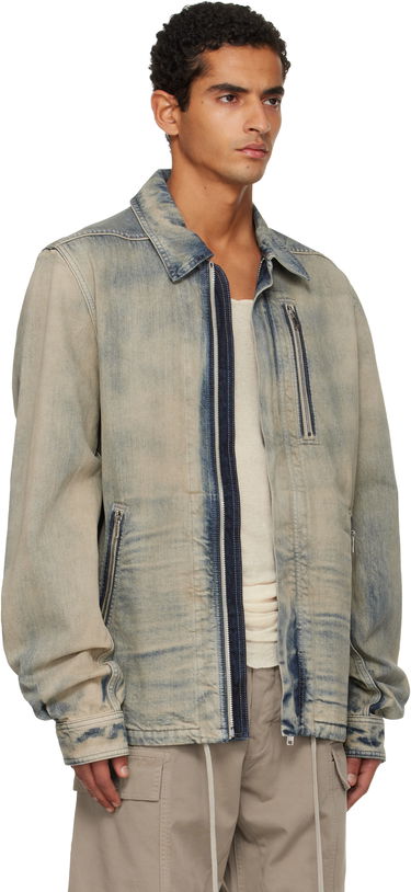 Jakna Rick Owens DRKSHDW Concordians Concealed Zipfront Denim Jacket Modra | DU02E7775 DMP, 1