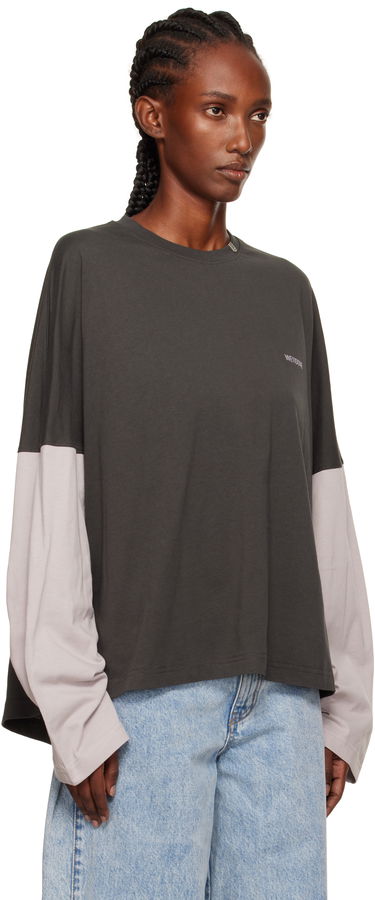 Majica We11done Coding Long-Sleeved Layered T-shirt Večbarvna | WD-TT2-25-736-U-GY, 1
