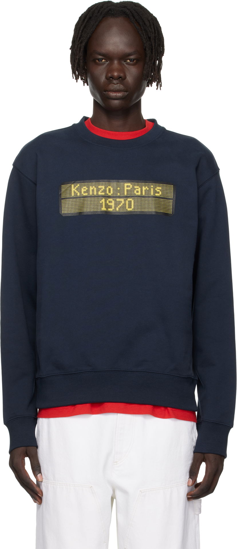 Pulover KENZO Kenzo Paris 'KENZO City' Sweatshirt Mornarica | FF65SW2564MC