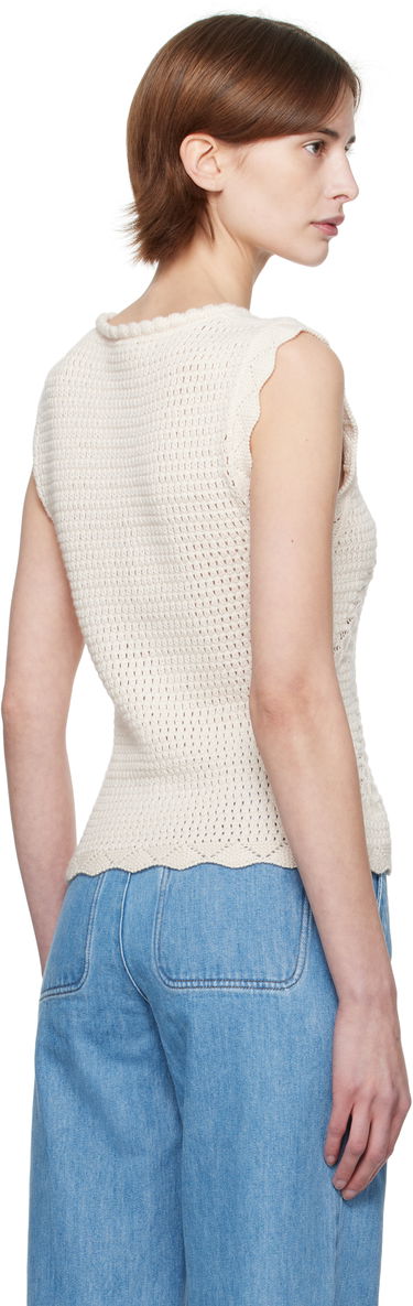 Pleteni pulover A.P.C. A.P.C. Palmyre Knit Top Bela | COHHV-F23418, 2