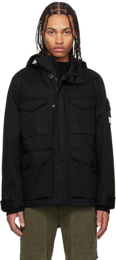 Parka Stone Island Stone Island Field Raso Gommato 3L Jacket Črna | K1S15 4100064 S0034, 0