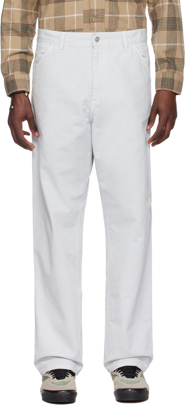 Hlače Carhartt WIP Work In Progress Single Knee Trousers Bela | I031499, 0