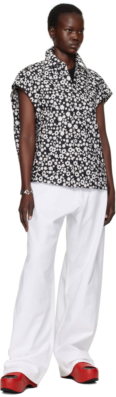 Srajce Marni Marni Pop Fields Sleeveless Cocoon Shirt Črna | CAMA0565S1 UTC463, 3