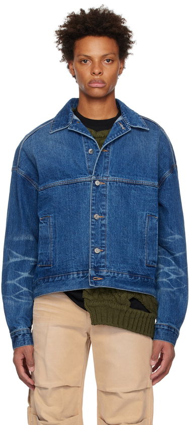 Jakna We11done We11done Printed Denim Jacket Modra | WD-DJ3-22-376-U-BL, 0