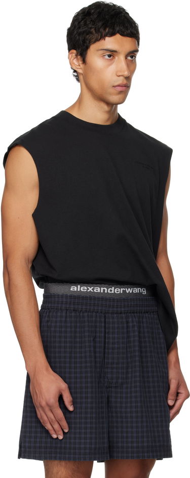 Majica brez rokavov Alexander Wang Alexander Wang Muscle Tank Top Mornarica | 6CC3251105, 1
