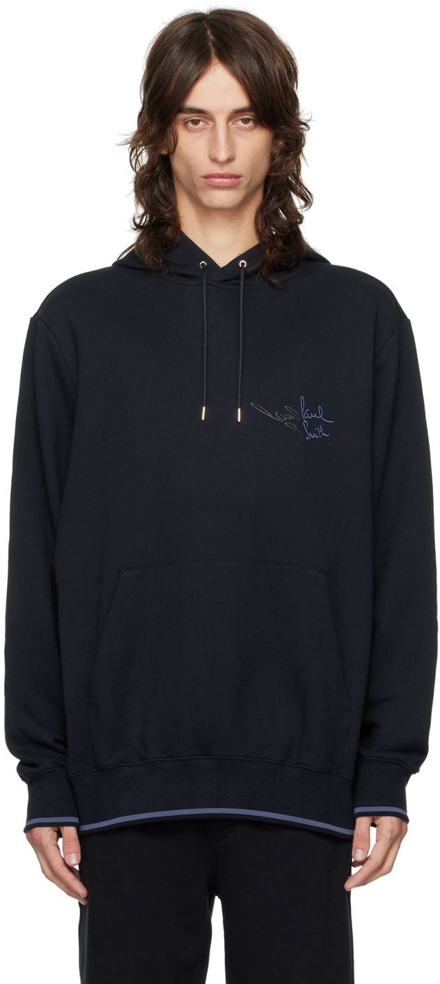 Pulover Paul Smith Paul Smith Embroidered Logo Hoodie Črna | M1R-071Y-NP4718-49