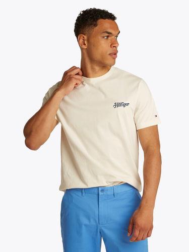 Majica Tommy Hilfiger Tommy Hilfiger Summer Script Logo T-Shirt Bež | MW0MW38643Z00, 0