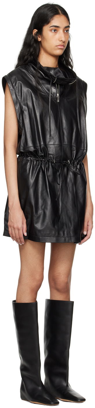 Vetrovka Helmut Lang Helmut Lang Leather Anorak Črna | O04HW606, 3