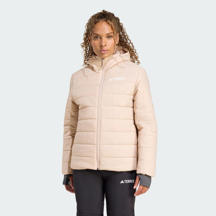 Jakna adidas Performance Terrex Multi Essentials CLIMAWARM Insulated Hooded Jacket Bež | KB2168