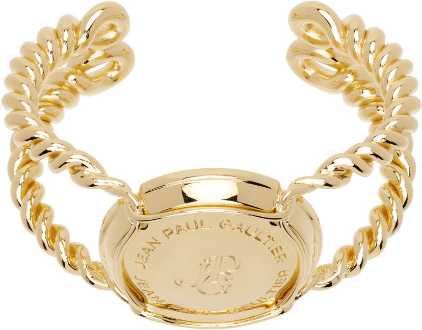 Zapestnica Jean Paul Gaultier Jean Paul Gaultier Gold-Tone Champagne Cork Cuff Bracelet Rumena | 25/03-W-JW006-X053-92