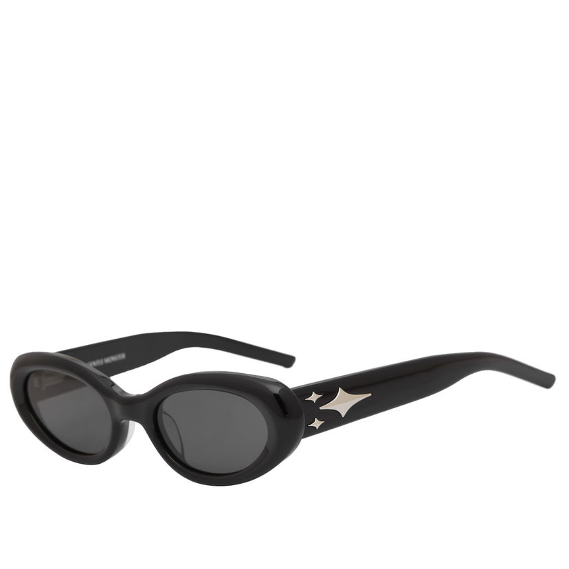Sončna očala Gentle Monster Black Oval Sunglasses with Star Detailing Črna | CUFF-01
