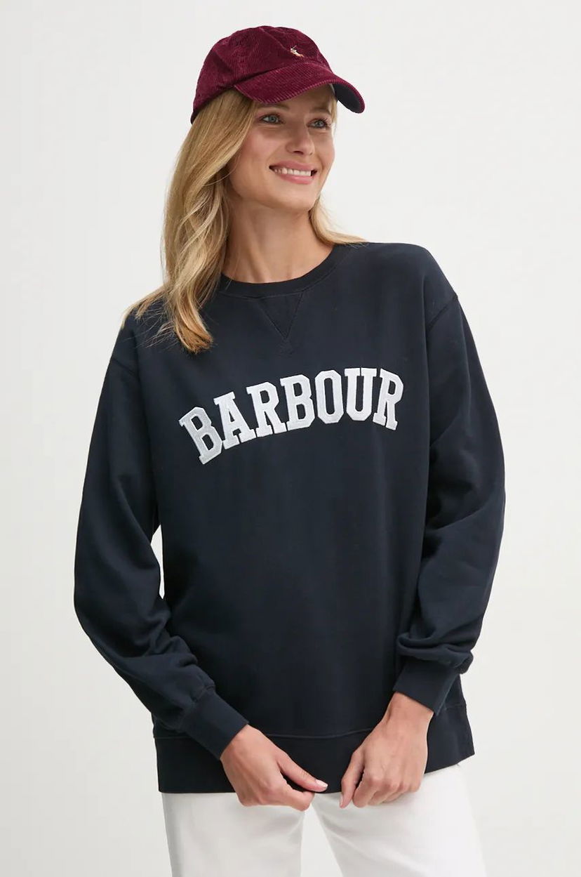 Pulover Barbour Crewneck Sweatshirt Modra | LOL0591