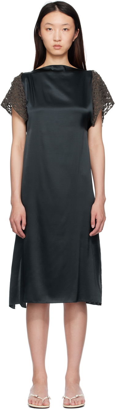 Obleke Baserange Baserange Olin Midi Dress Zelena | DROL-SS-SU25, 0