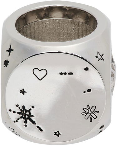 Prstan We11done We11done Logo & Graphic Ring Kovinski | WD-AJ1-22-716-U-SV, 4
