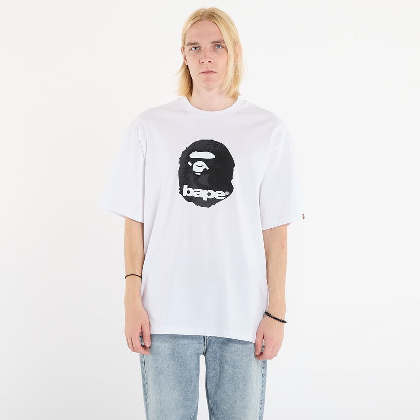 Majica BAPE Ape Head Relaxed Fit Tee S Bela | 001TEL801307MWHT