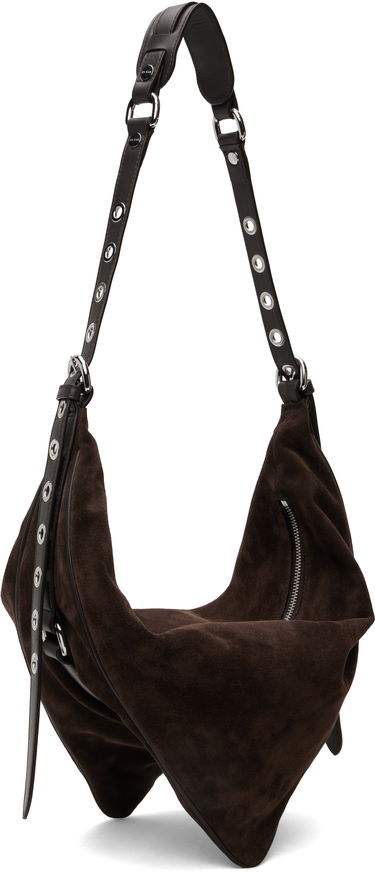 Torba za čez ramo BY FAR BY FAR Trayana Suede & Nappa Leather Shoulder Bag Rjava | MWBSB063MM050BR054PL, 1