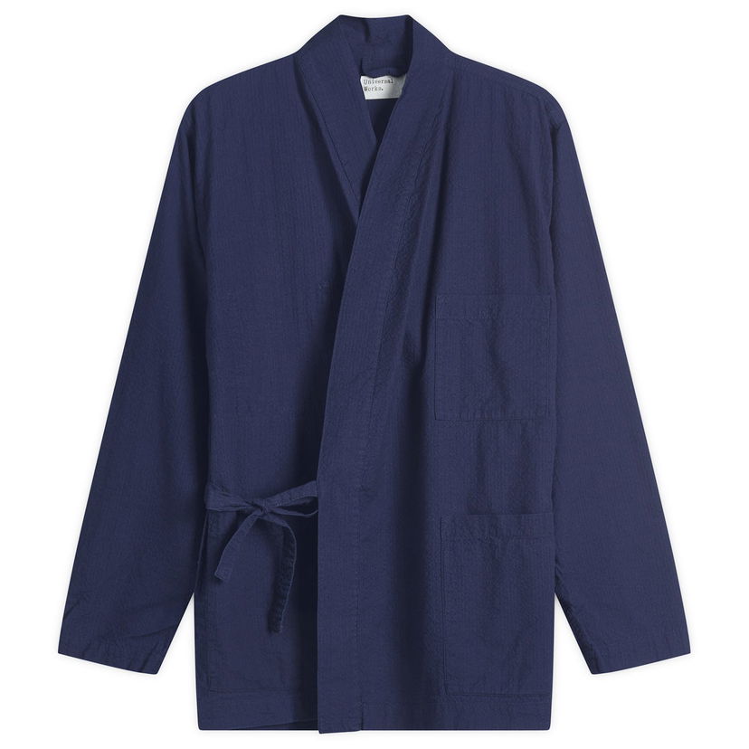 Jakna Universal Works Kyoto Work Jacket Seersucker Mornarica | 32722-WSI