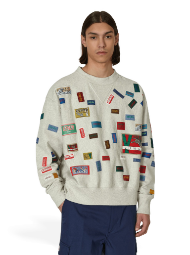 Pulover KENZO Archive Labels Crewneck Sweatshirt Večbarvna | FD55SW4974MC 93