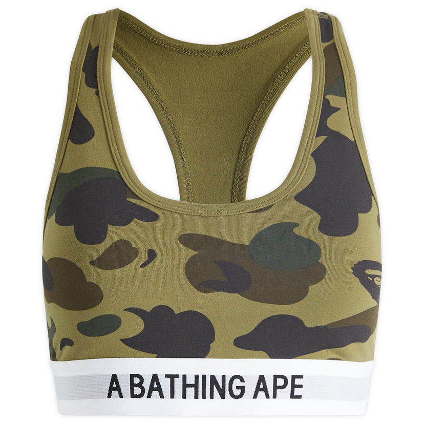 Modrček BAPE A Bathing Ape 1st Camo Sport Bra Zelena | 001UWK302001L-GRN