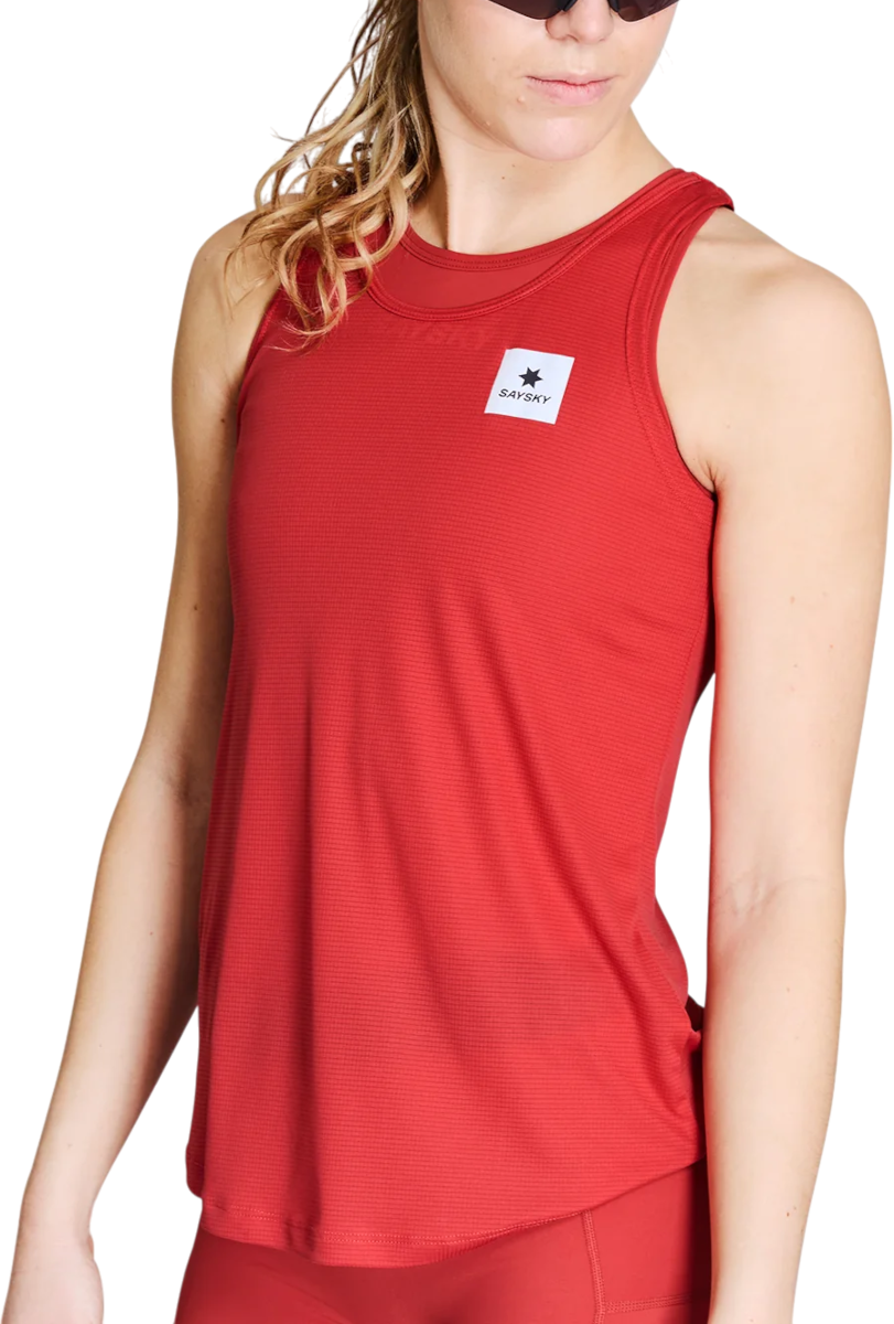 Majica brez rokavov Saysky Saysky Reactive Flow Singlet Rdeča | nwrsi60c-1037