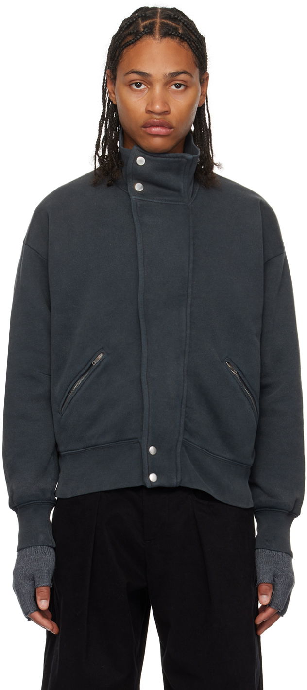 Pulover ISABEL MARANT Fleece Moto Jacket Siva | SW0076HA-A4M01H