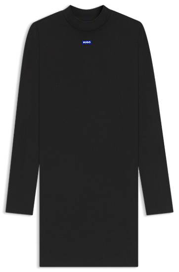 Obleke BOSS Stretch Cotton Bodycon Dress Črna | 50545016, 0