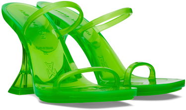 Modni dodatki Amina Muaddi Amina Muaddi Brito Slipper Heeled Sandals Zelena | 11S333533BRI, 3