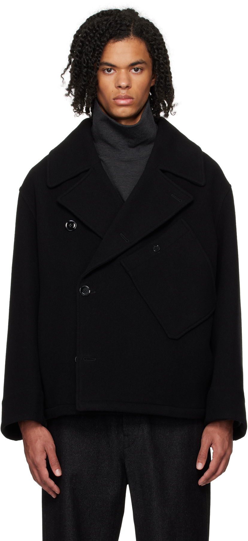 Plašči LEMAIRE Lemaire Dispatch Peacoat Črna | OW1114 LF1116