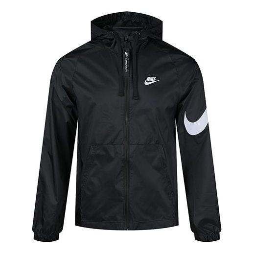 Vetrovka Nike Sportswear Swoosh Hooded Jacket Črna | CJ5640-010