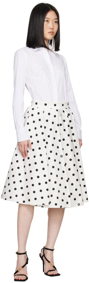 Srajce Dolce & Gabbana White Spread Collar Shirt Bela | F5G19T FUEEE, 4