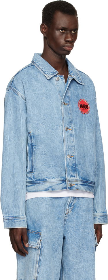 Jakna BOSS HUGO Faded Denim Jacket Modra | 50539200, 1