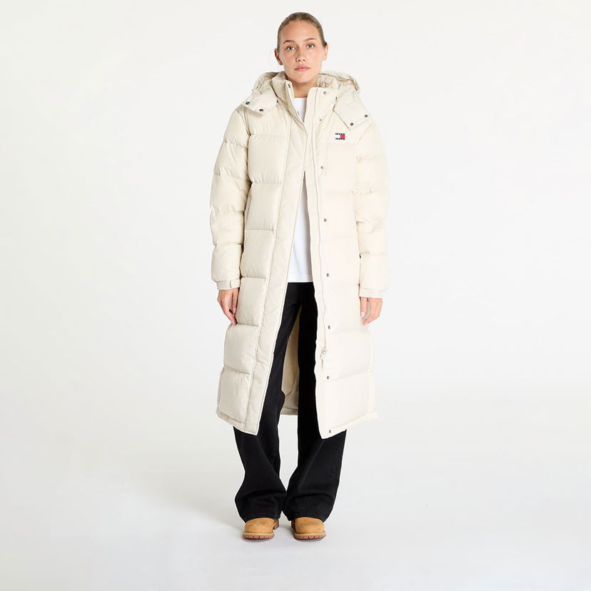 Puhovka Tommy Hilfiger Alaska Long Puffer Jacket Beige Bež | DW0DW18860 ACG