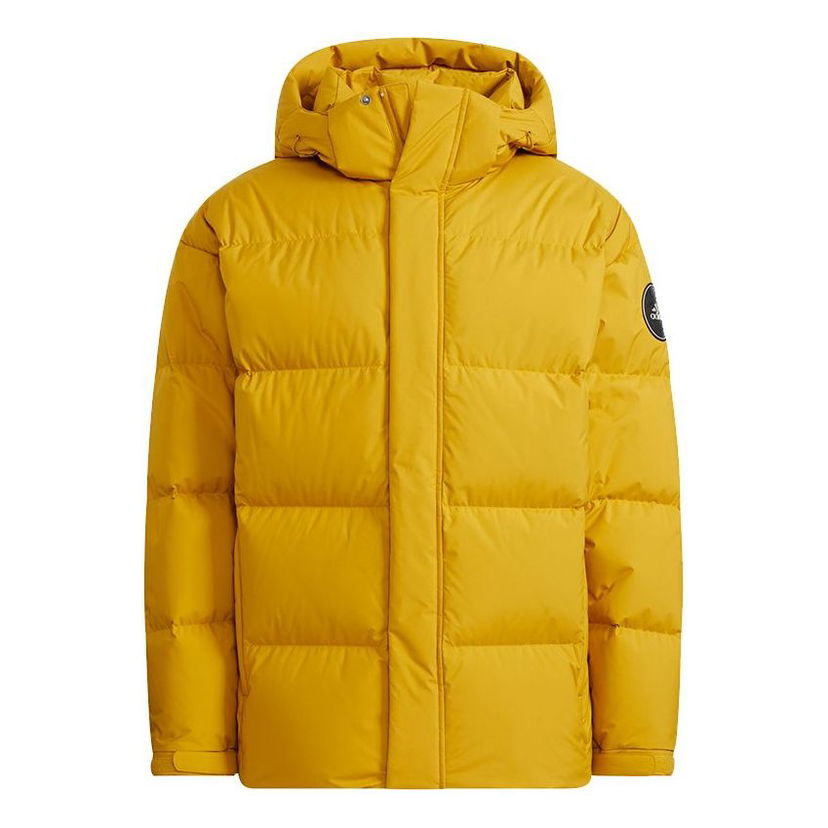Puhovka adidas Originals Puffy Hooded Down Jacket Rumena | H23075