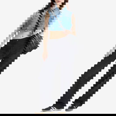 Telovnik DAILY PAPER Daily Paper Asola Sleeveless Cropped Denim Vest, Size Large Modra | 2511148, 4