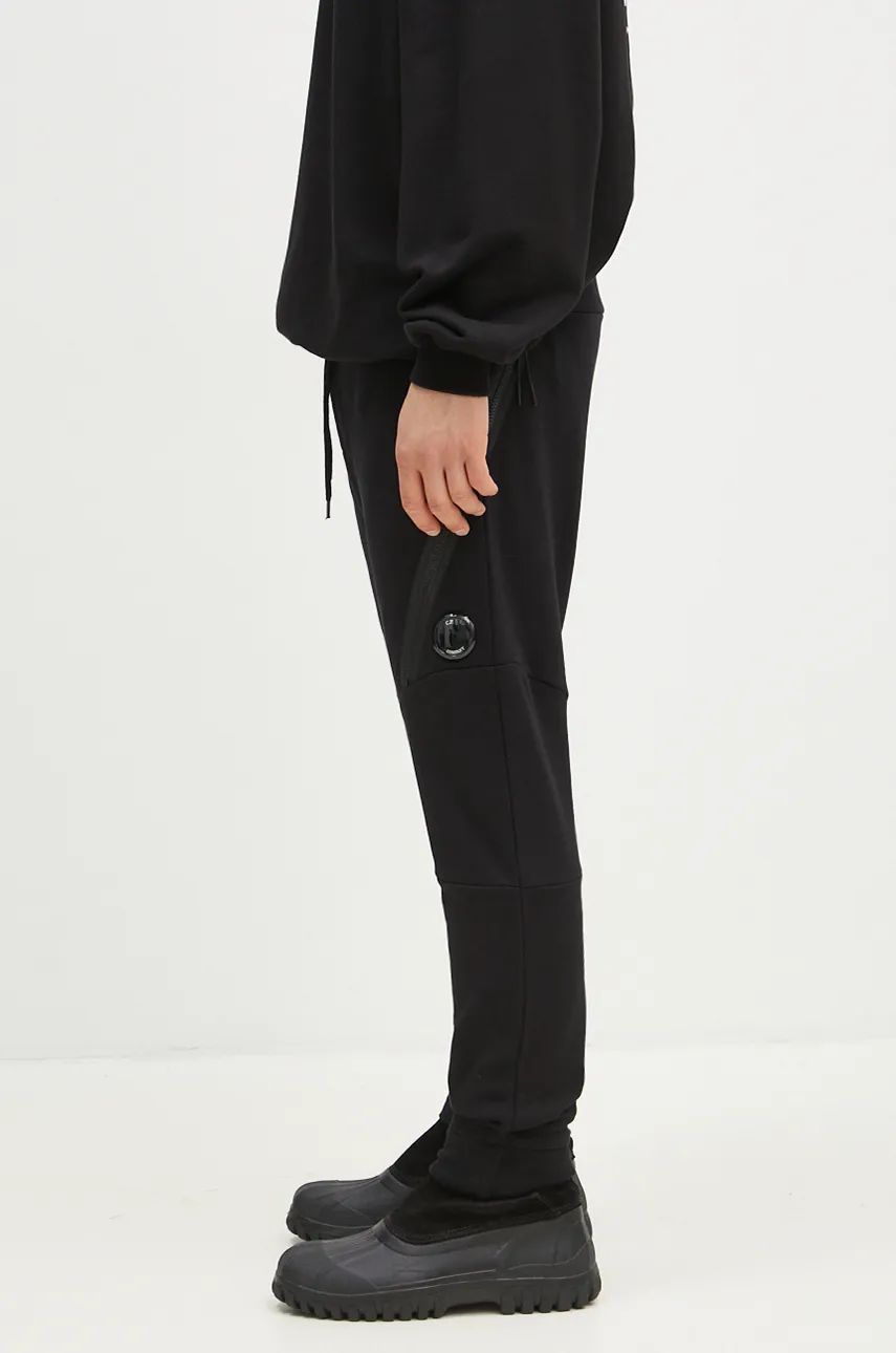 Trenirka C.P. Company Diagonal Raised Fleece Lens Sweatpants Črna | 17CMSP084A005086W, 1