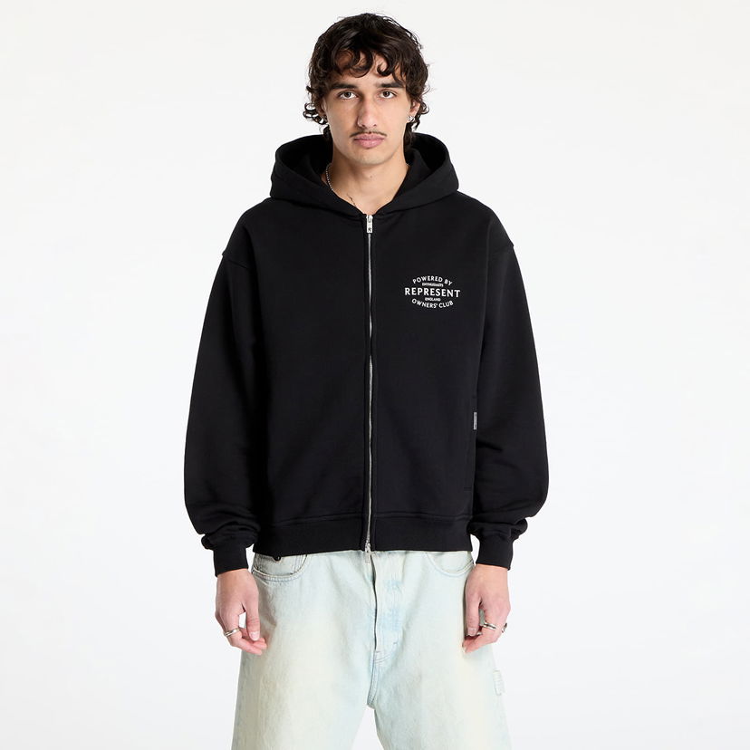 Pulover Represent Clo REPRESENT Owners Club Stamp Zip Up Hoodie Črna | OCM41426-001