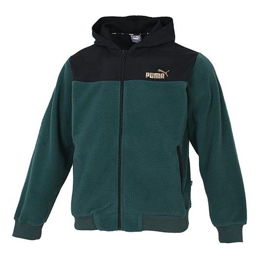 Pulover Puma Winterized Colorblock Fleece Hooded Jacket Zelena | 848253-80