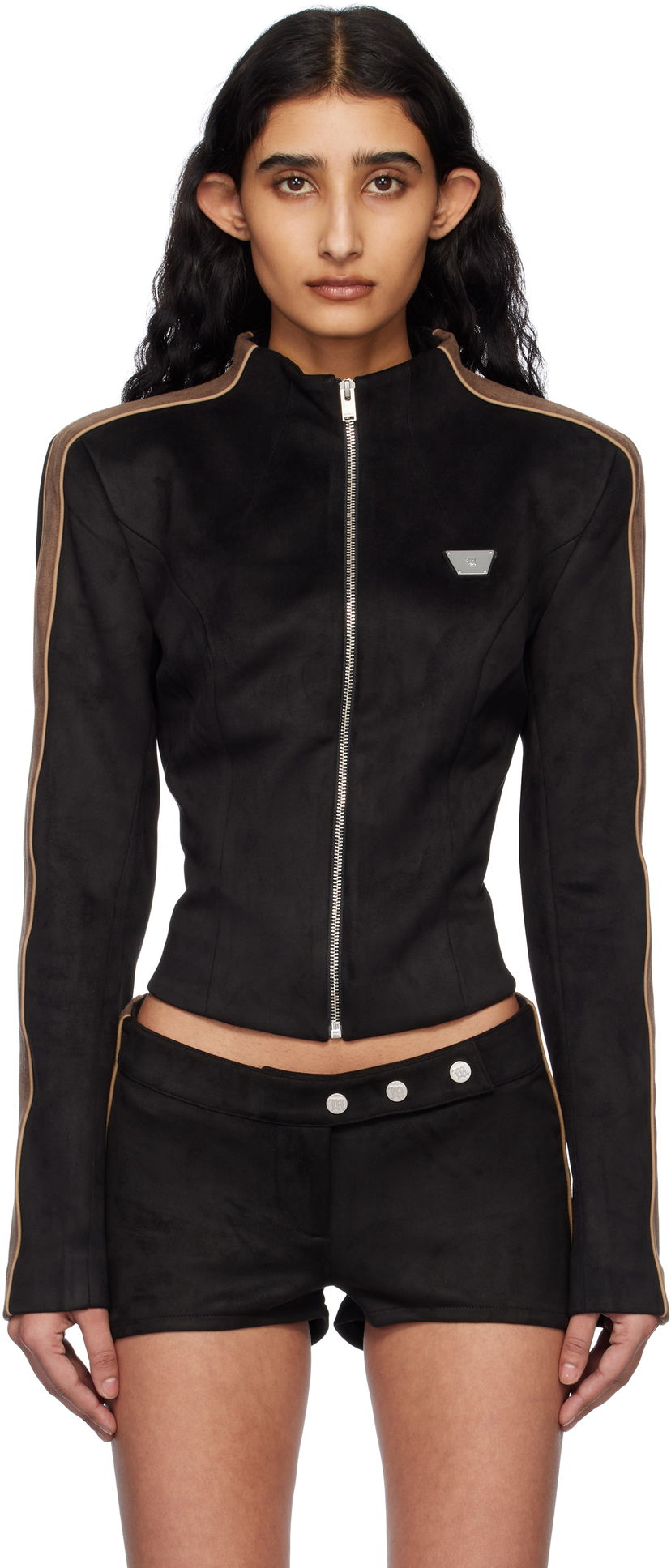 Jakna MISBHV MISBHV Faux Suede Moto Jacket Črna | 250W403