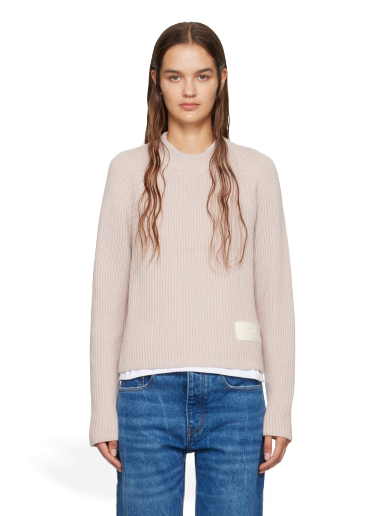 Pleteni pulover AMI Patch Sweater Roza | FKS024.KN0031