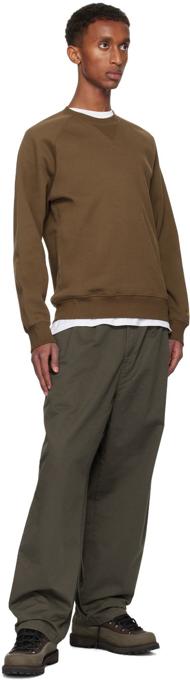 Hlače Carhartt WIP Merrick Relaxed Fit Cotton-Twill Trousers Zelena | I033759, 3