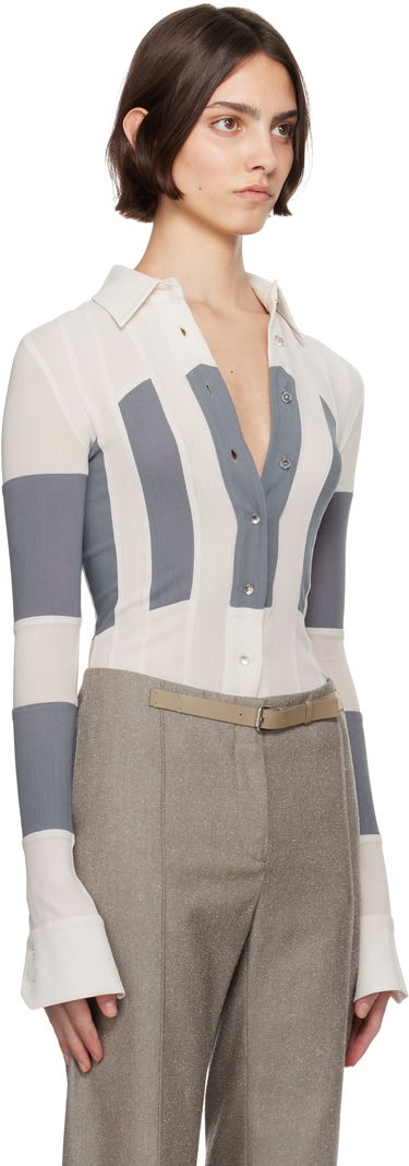 Srajce Tory Burch Tory Burch Wool Button Down Shirt Siva | 173622-034, 1