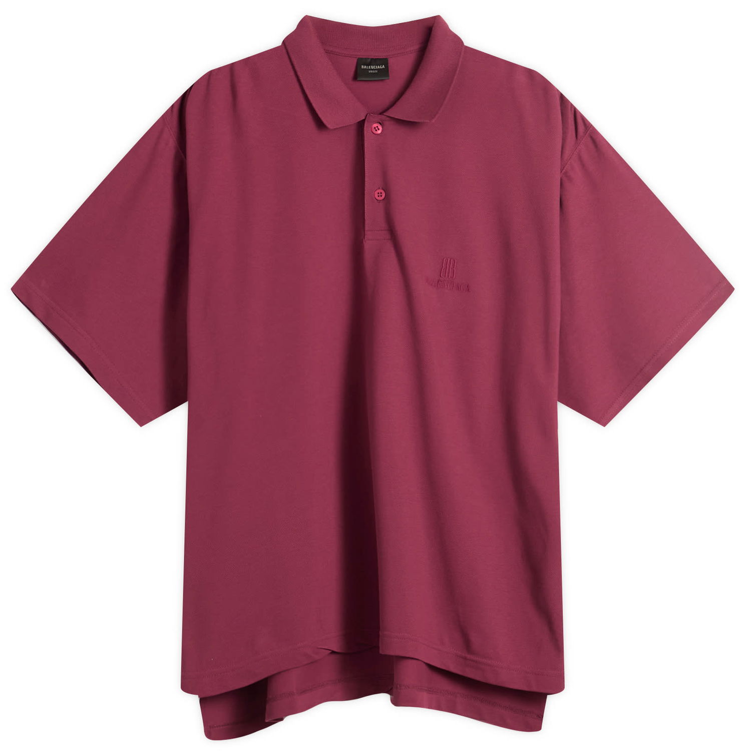 Polo majica Balenciaga Nano BB Logo Pique Al Short Sleeve Polo, Size Large Bordo | 828531-TSVO4-4029, 0