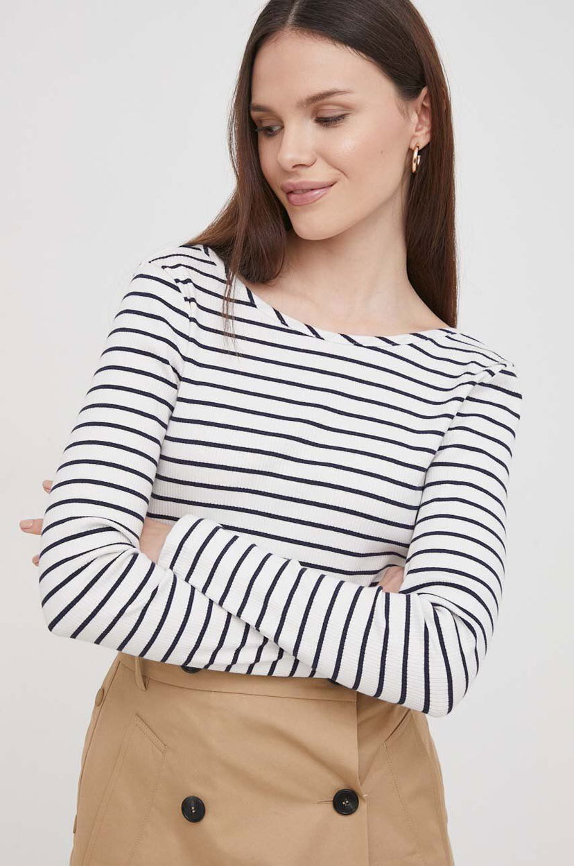 Majica Barbour Barbour Long Sleeve T-Shirt Bela | LML0856