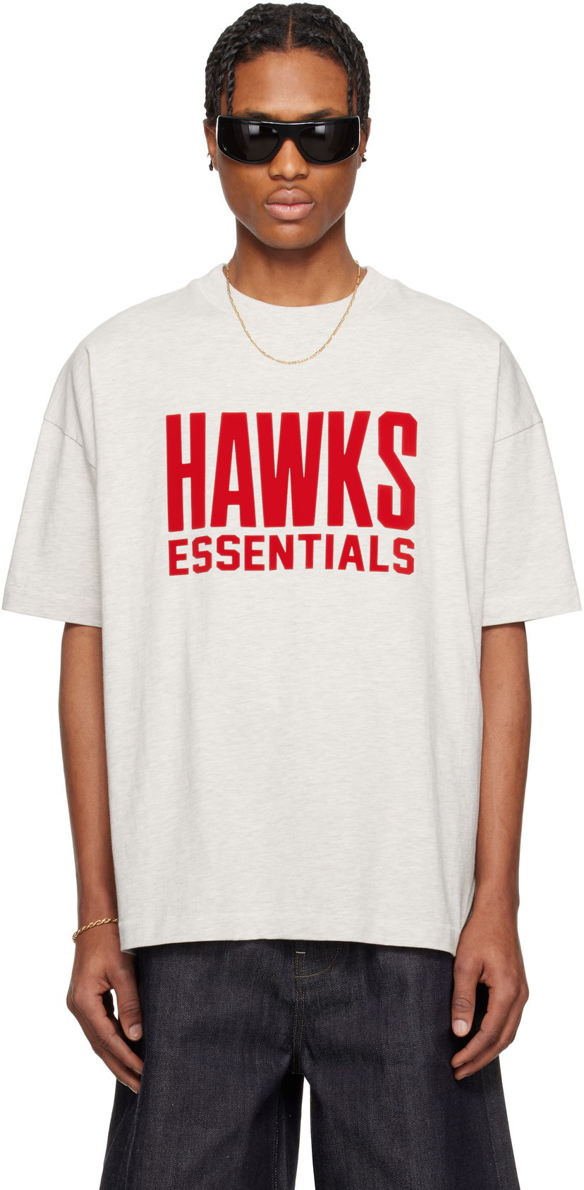 Majica Fear of God Fear of God ESSENTIALS NBA Hawks Short Sleeve T-Shirt Siva | 125AL244109F