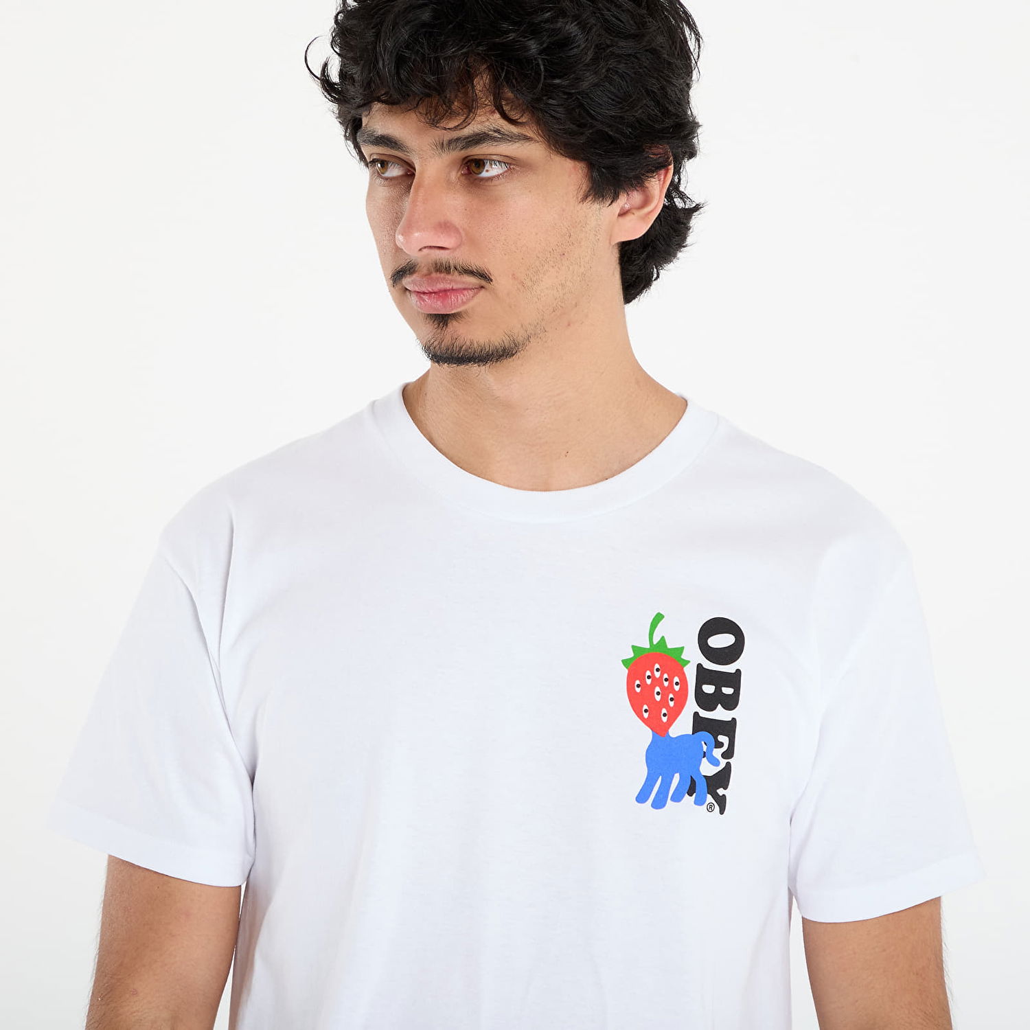 Majica OBEY Obey Strawberry Graphic T-Shirt Bela | 165264054-WHT, 1