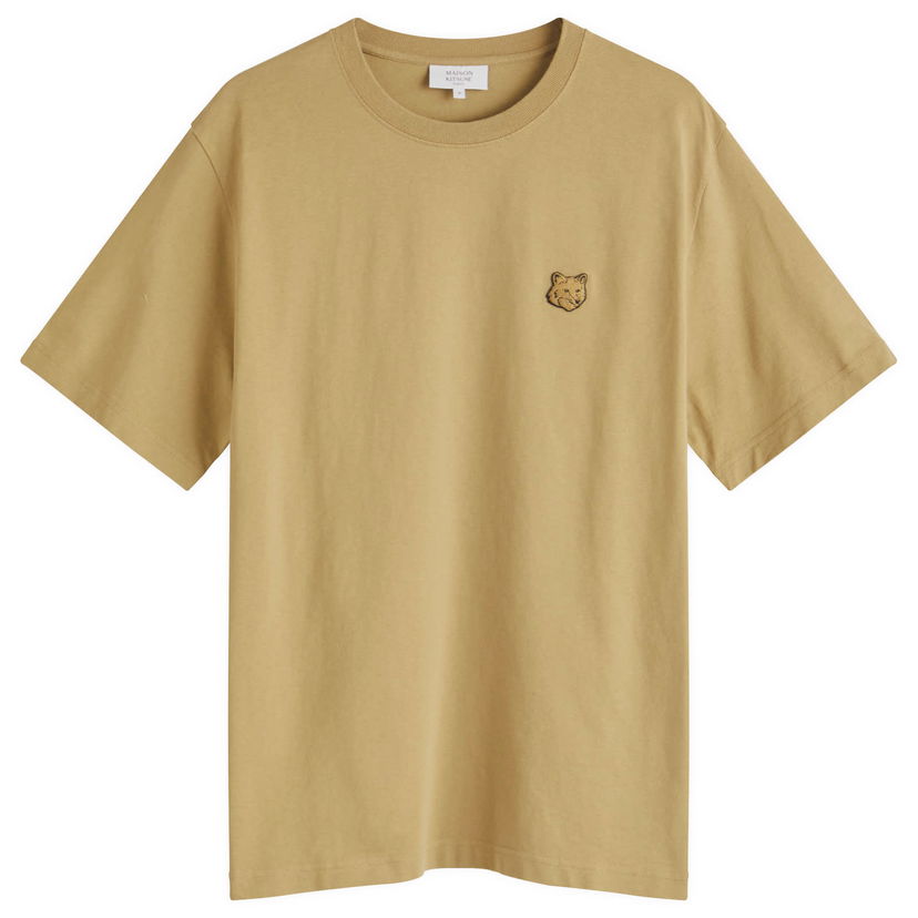Majica MAISON KITSUNÉ Maison Kitsuné Bold Fox Head Patch Comfort T-Shirt Bež | MM00127KJ0118-0117