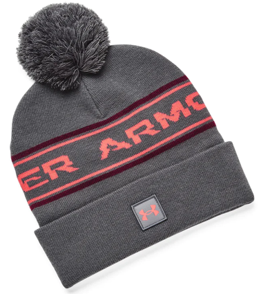 Beanie Under Armour Halftime Pom Beanie Siva | 1379985-013, 0