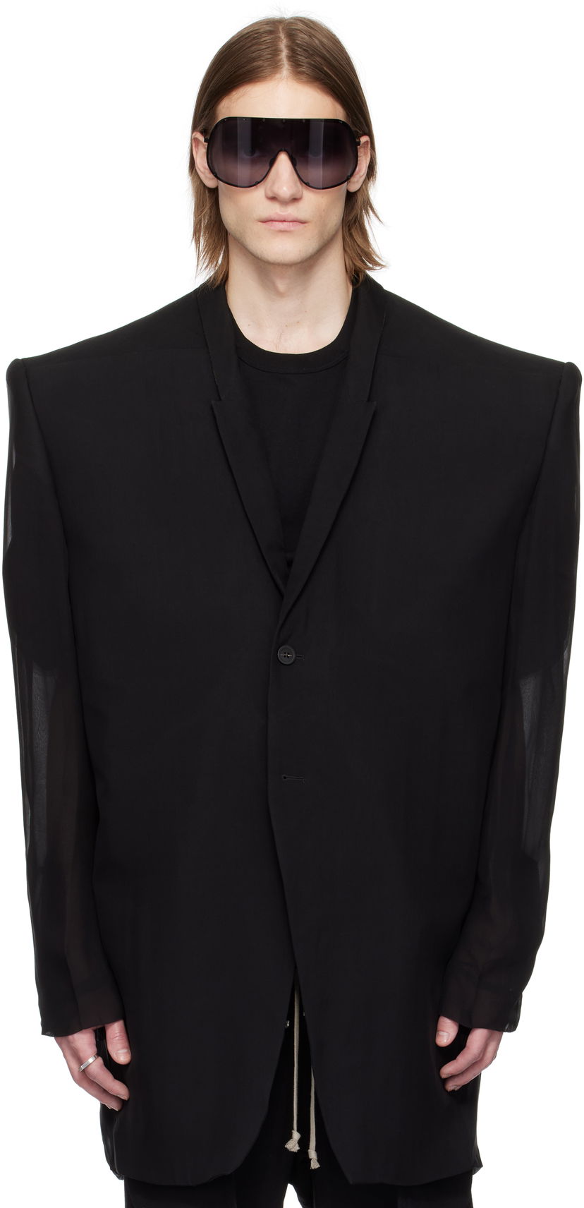 Jakna Rick Owens Rick Owens Tatlin Blazer Črna | RR01E5752 S