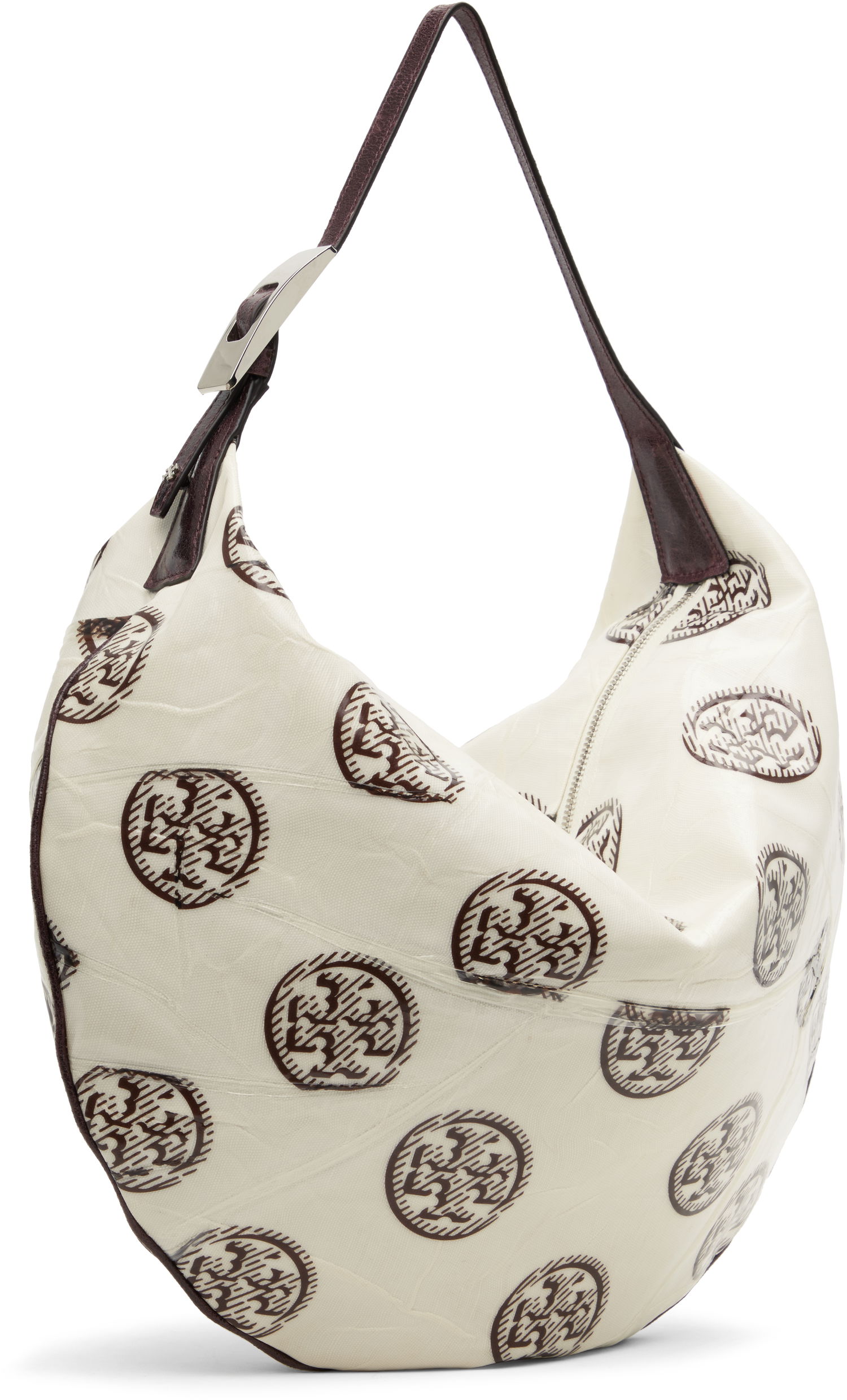 Torba za čez ramo Tory Burch Tory Burch T Monogram Balloon Bag Bela | 171915-102, 1