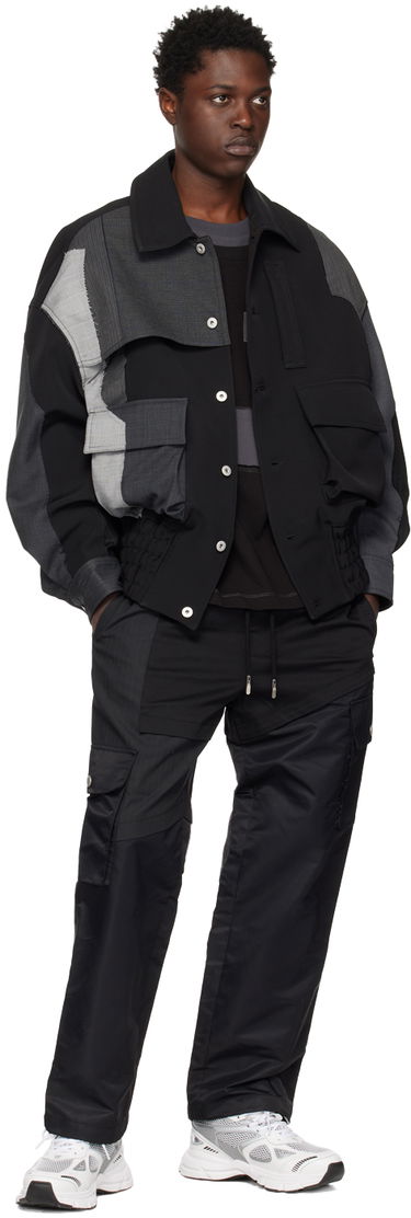 Cargo hlače Feng Chen Wang Feng Chen Wang Paneled Cargo Pants Črna | FMS15TR27B, 3